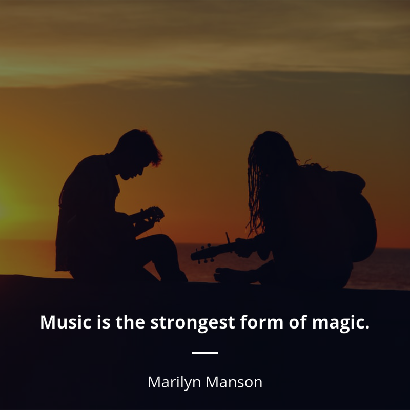 Marilyn Manson cytat: “Music is the strongest form of magic.”