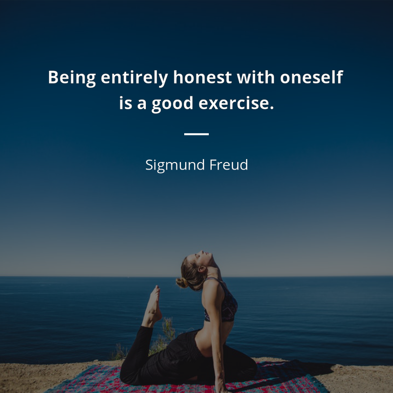 Sigmund Freud cytat: “Being entirely honest with oneself is a good exercise.”